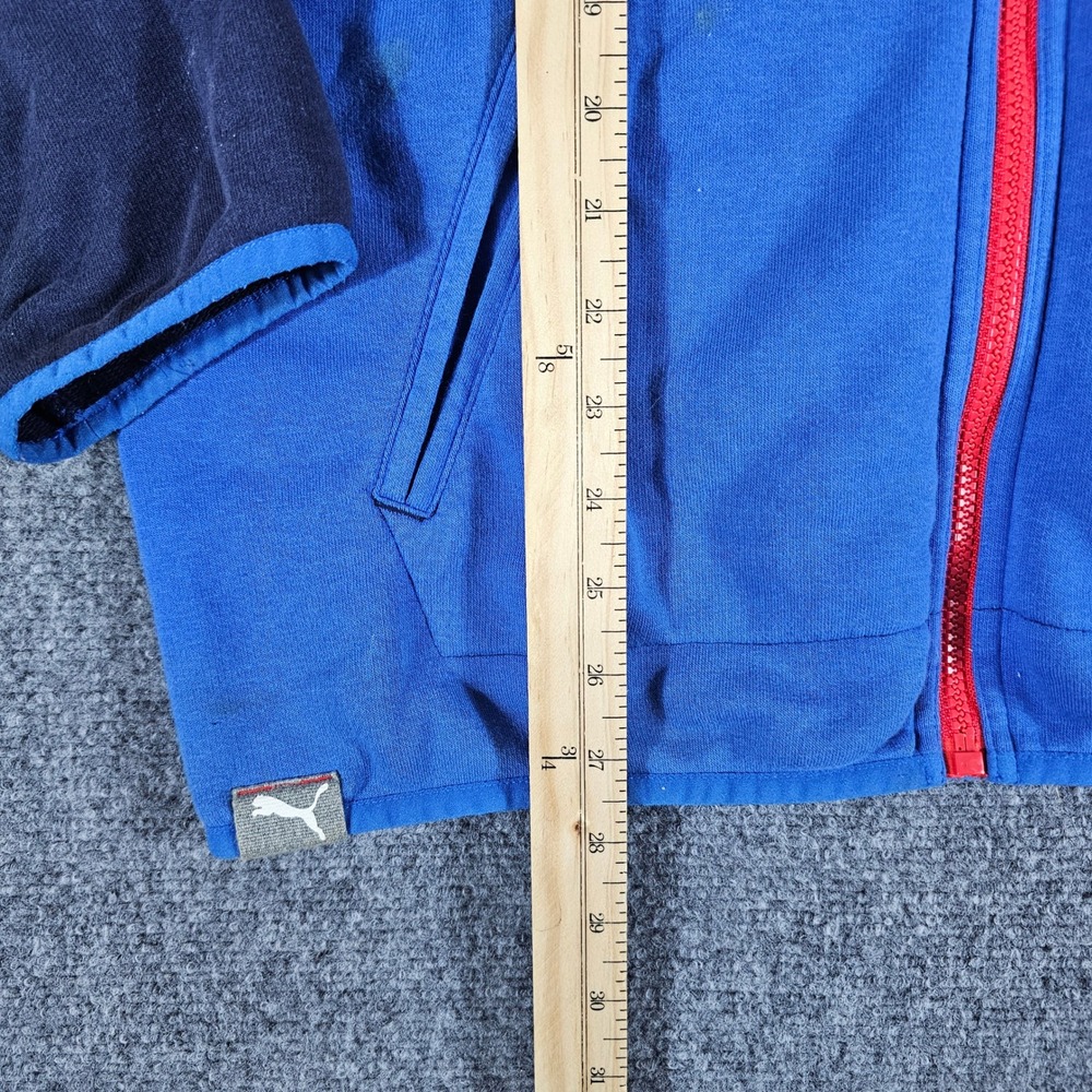 Y2K‎ Puma Italia Track Jacket Mens Full Zip Blue Soccer Football Size Medium - Picture 5 of 7
